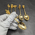British vintage gold plated teaspoon set of 6 in a case